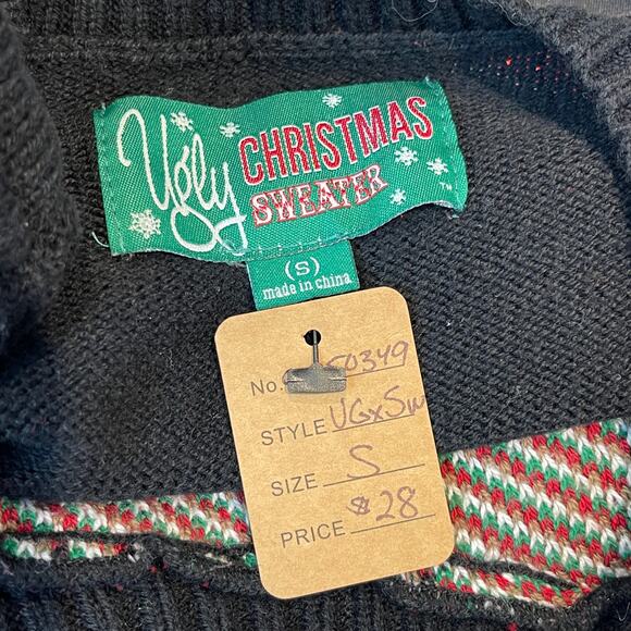 Santa's Little Helper Sassy Baby Reindeer Light Up Ugly Christmas Sweater Size S - Picture 3 of 4